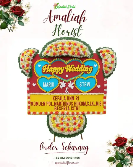 Papan Bunga Pernikahan Pringgacala